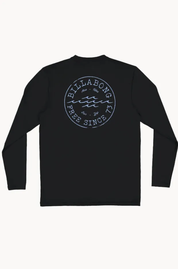 Rashies|Billabong Mens Big Wave Daz Long Sleeve Suntop Black