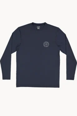 Rashies|Billabong Mens Big Wave Daz Long Sleeve Suntop Navy