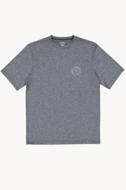 Rashies|Billabong Mens Big Wave Daz Short Sleeve Suntop Navy