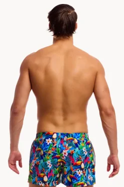 Boardshorts|Funky Trunks Mens Birdie Wordie Shorty Short Navy/multi