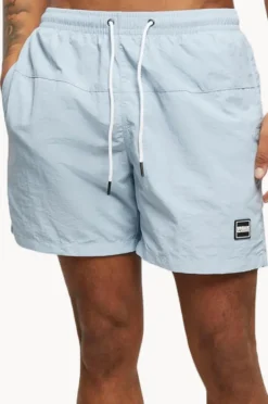 Boardshorts|Urban Classics Mens Block Swim Short Blue