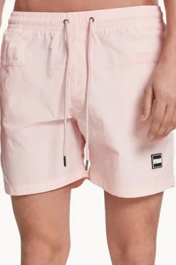 Boardshorts|Urban Classics Mens Block Swim Short Pink