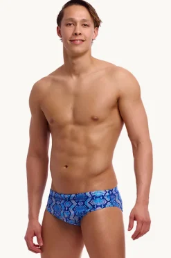 Briefs|Funky Trunks Mens Blue Viper Brief Blue/pink