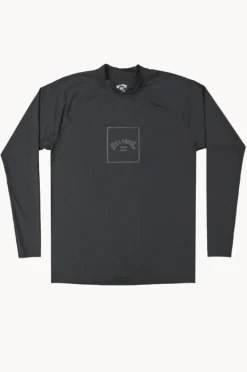 Rashies|Billabong Mens Boxed Arch Long Sleeve Suntop BLACK
