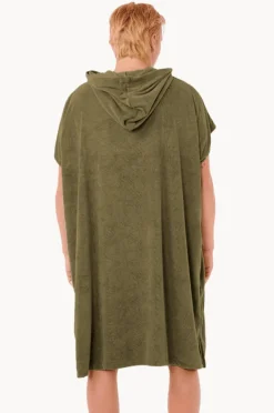 Towel Robes & Ponchos|Towel Robes & Ponchos|Rip Curl Mens Brand Hooded Towel Olive