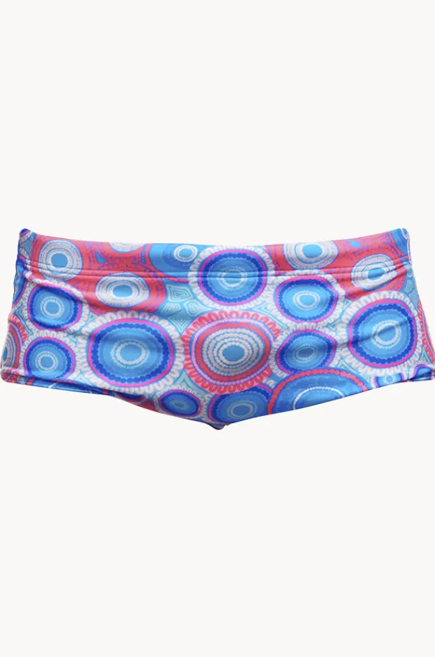 Trunks|Funky Trunks Mens Bundjalung Blue Trunk Blue/pink