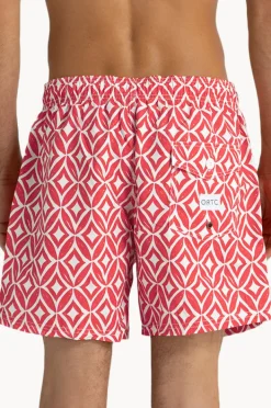 Boardshorts|Ortc Mens Cable Boardshort Red