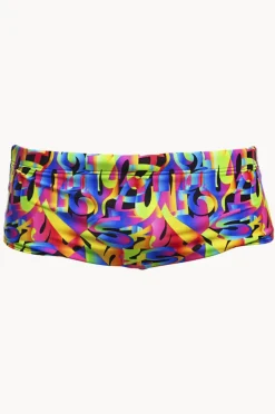 Trunks|Funky Trunks Mens Colour Funk Trunk Black/multi