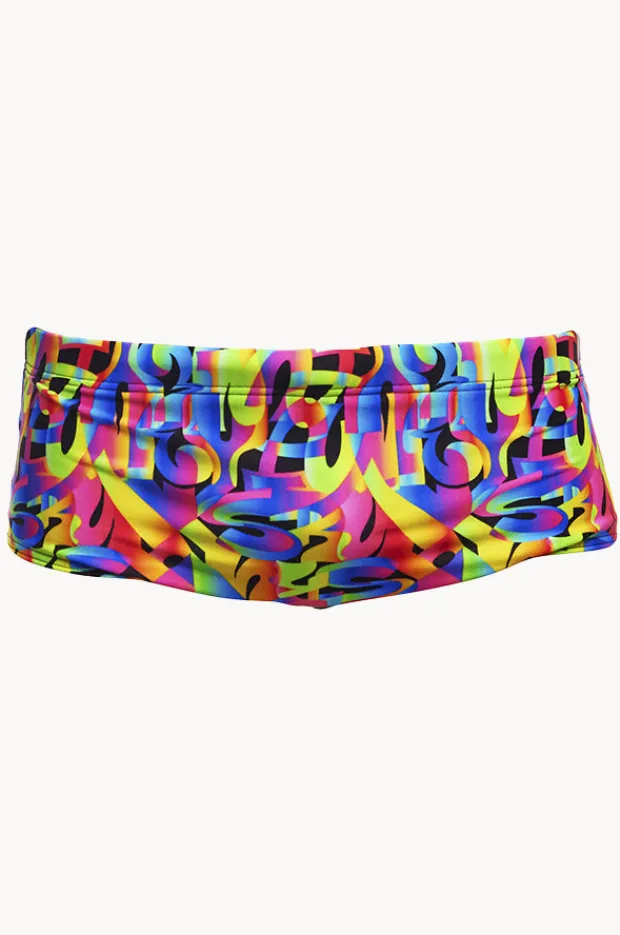 Trunks|Funky Trunks Mens Colour Funk Trunk Black/multi