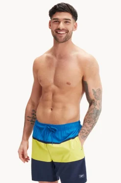 Boardshorts|Speedo Mens Colourblock Redondo 17" Volley Short Yellow/Blue