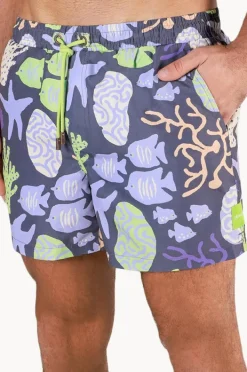 Boardshorts|Skwosh Mens Coral Chaos Eco Short Charcoal