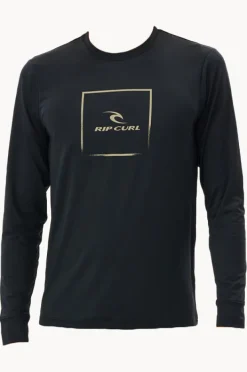 Rashies|Rip Curl Mens Corp Icon Suntop BLACK