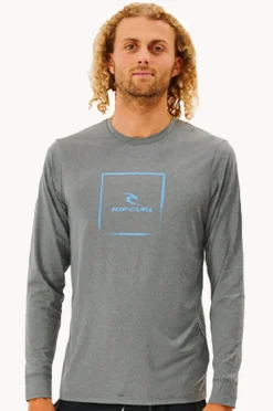 Rashies|Rip Curl Mens Corp Icon Suntop Grey