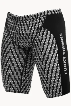 Jammers|Funky Trunks Mens Dark Night Jammer Black/grey