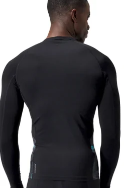 Rashies|Speedo Mens Endurance+ Splice Suntop Black/Charcoal