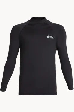 Rashies|Quiksilver Mens Everyday Long Sleeve Suntop Black