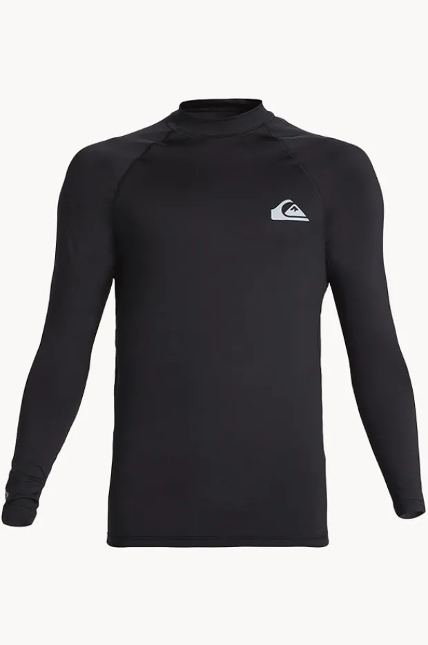 Rashies|Quiksilver Mens Everyday Long Sleeve Suntop Black