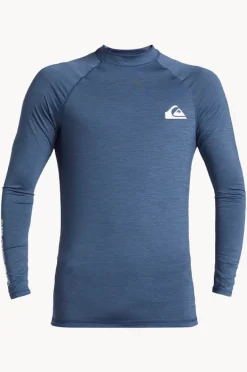 Rashies|Quiksilver Mens Everyday Long Sleeve Suntop Indigo