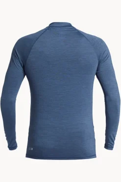 Rashies|Quiksilver Mens Everyday Long Sleeve Suntop Indigo