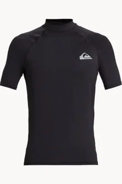 Rashies|Quiksilver Mens Everyday Short Sleeve Suntop Black