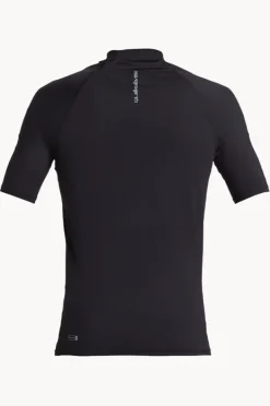 Rashies|Quiksilver Mens Everyday Short Sleeve Suntop Black