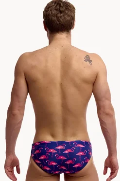 Briefs|Funky Trunks Mens Flocked Up Brief Purple/pink