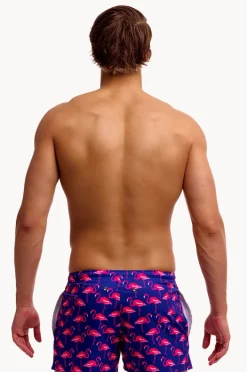 Boardshorts|Funky Trunks Mens Flocked Up Shorty Short Purple/pink