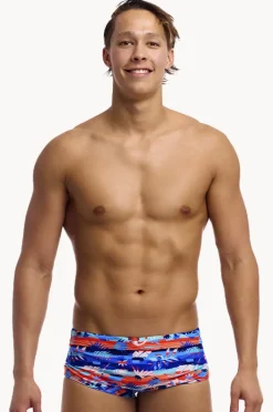 Trunks|Funky Trunks Mens Forever Fossil Trunk Blue/orange