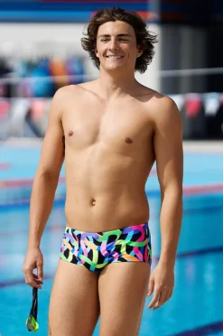 Trunks|Funky Trunks Mens Got Worms Trunk Black/multi