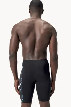 Jammers|Speedo Mens Hyperboom Panel Jammer Black/Blue