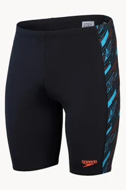 Jammers|Speedo Mens Hyperboom Panel Jammer Black/Blue