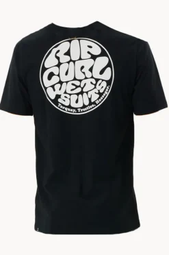 Rashies|Rip Curl Mens Icons Of Surf Short Sleeve Rash Top Black