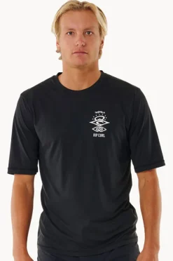Rashies|Rip Curl Mens Icons Surflite Suntop Black