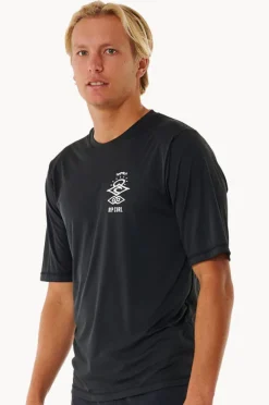 Rashies|Rip Curl Mens Icons Surflite Suntop Black