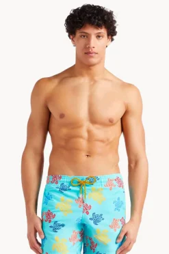 Boardshorts|Vilebrequin Mens Knit Turtle Swim Short Blue