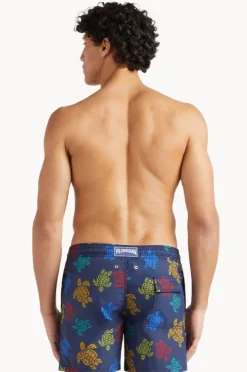 Boardshorts|Vilebrequin Mens Knit Turtle Swim Short Navy