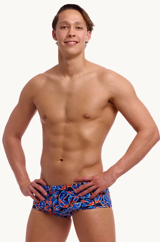 Trunks|Funky Trunks Mens Leaf Blower Trunk Navy/orange