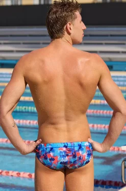 Briefs|Funky Trunks Mens Messy Messy Messy Brief Blue/red