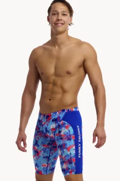 Jammers|Funky Trunks Mens Messy Messy Messy Jammer Blue/red