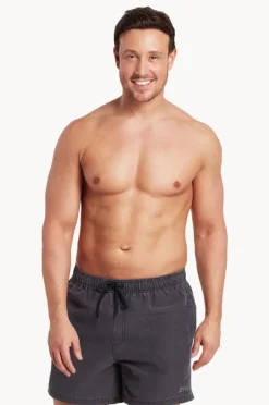 Boardshorts|Zoggs Mens Mosman Washed 15" Boardshort Charcoal