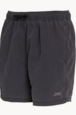 Boardshorts|Zoggs Mens Mosman Washed 15" Boardshort Charcoal