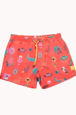 Boardshorts|Skwosh Mens Outback Jack 2.0 Boardshort Rust