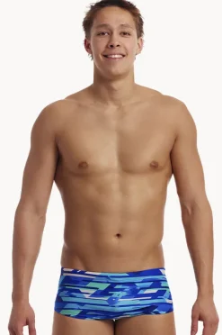 Trunks|Funky Trunks Mens Pace Racer Trunk Blue