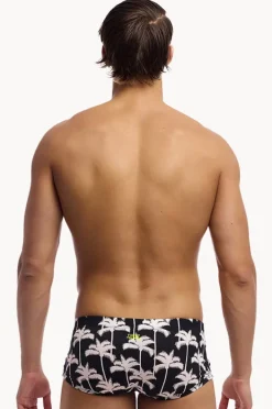 Trunks|Funky Trunks Mens Palm Night Trunk Black/white
