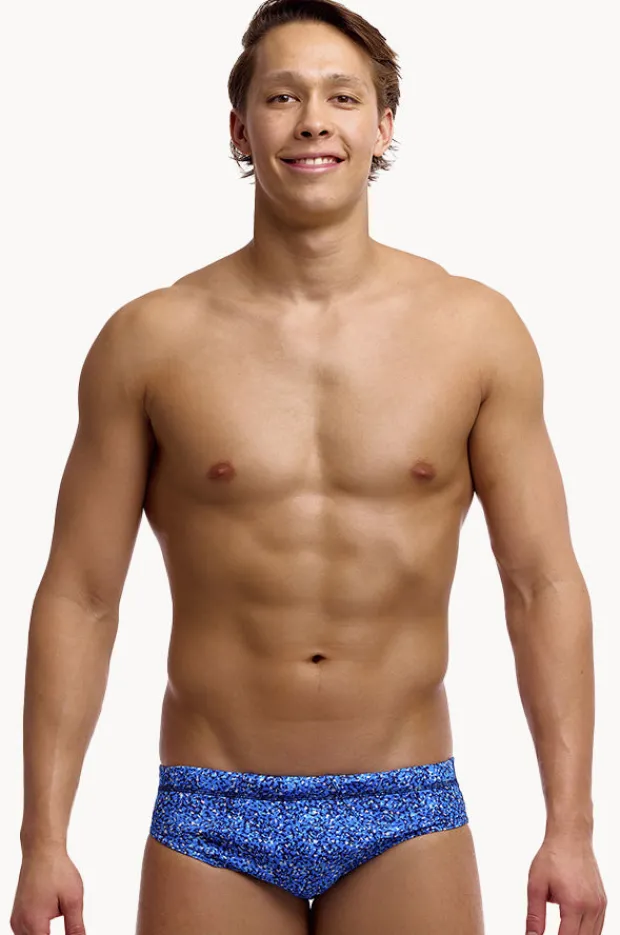 Briefs|Funky Trunks Mens Pebble Beach Brief Blue