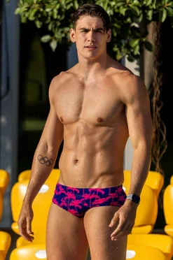 Trunks|Funky Trunks Mens Pinky Palms Trunk Purple/pink