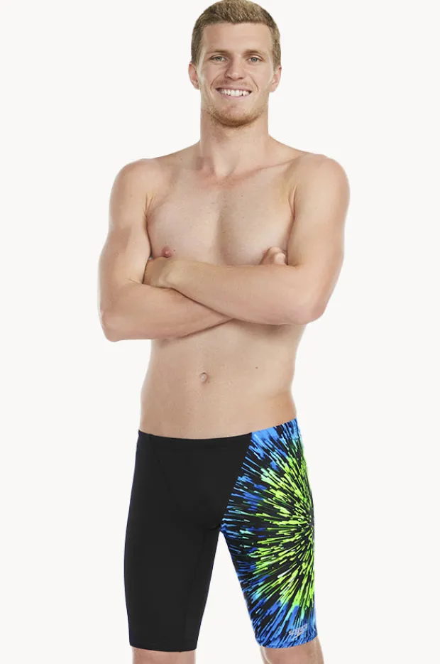 Jammers|Speedo Mens Placement V Cut Jammer Black/green