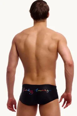 Trunks|Funky Trunks Mens Pride Alive Trunk Black/multi