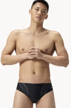 Briefs|Speedo Mens Printed Movement Brief Black