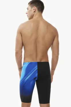 Jammers|Speedo Mens Rapture Glow V Cut Jammer Black/cobalt